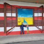 Uchodźcy z Ukrainy w Polsce, mural Dariusza Michalczyka / fot. Adam Szabelak