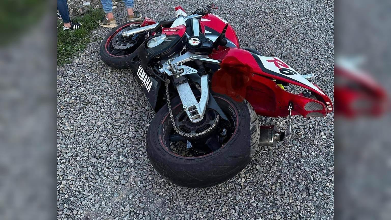 wypadek motocyklisty na ulicy Wolanowskiej