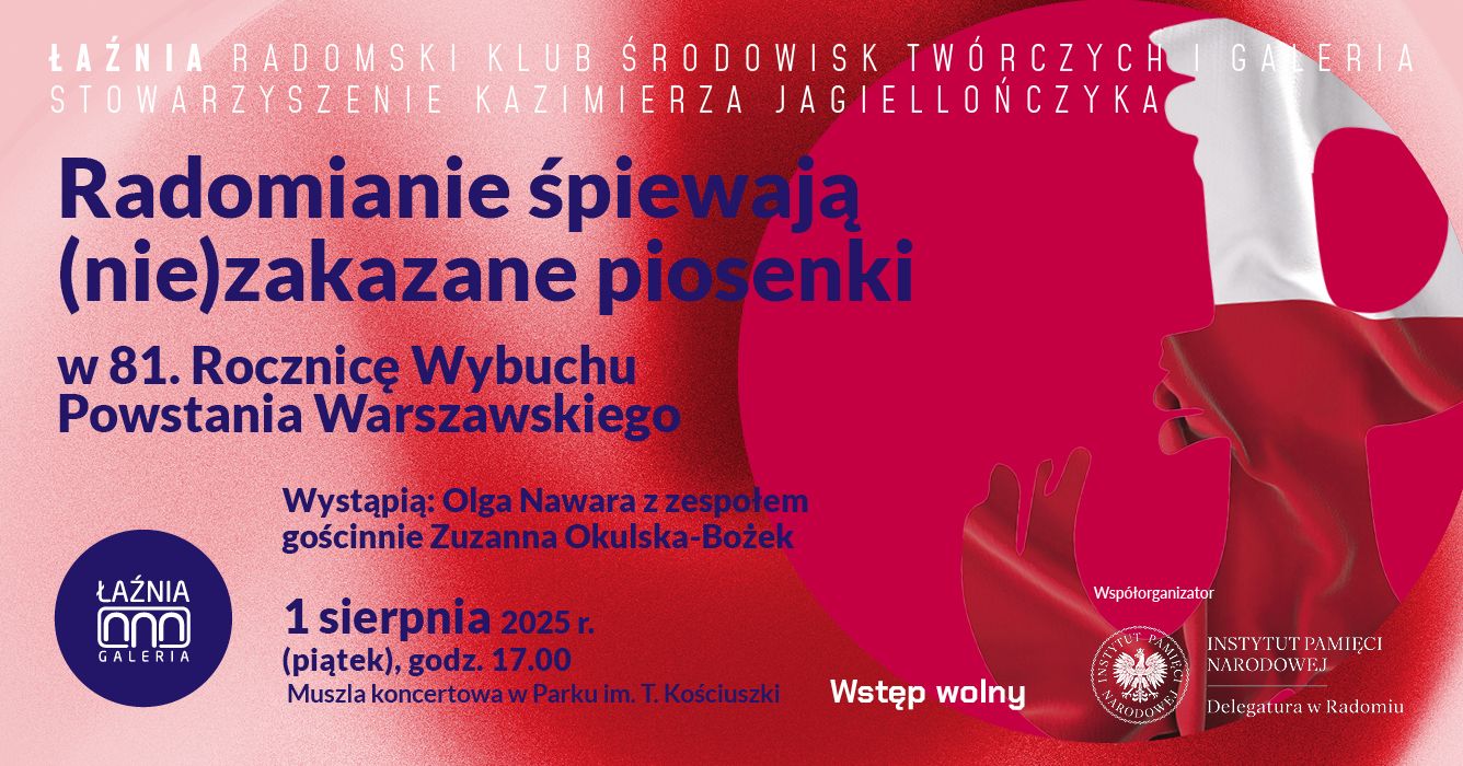 Już 1 sierpnia o godzinie 17.00 w muszli koncertowej w Radomiu odbędzie się wydarzenie z okazji 81. rocznicy wybuchu Powstania Warszawskiego. Organizatorzy zapraszają wszystkich mieszkańców do wspólnego uczczenia pamięci tych, którzy walczyli o wolność stolicy i całego kraju.