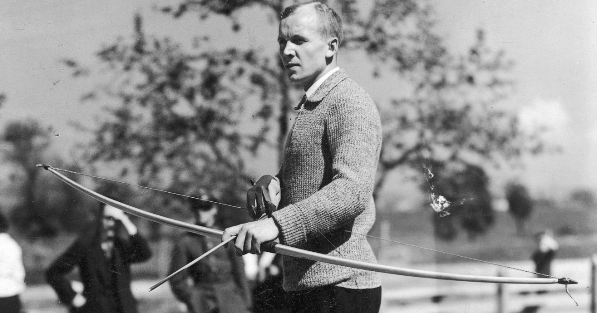 Michał Sawicki podczas zawodów w 1931 r. / Fot. IPN Radom