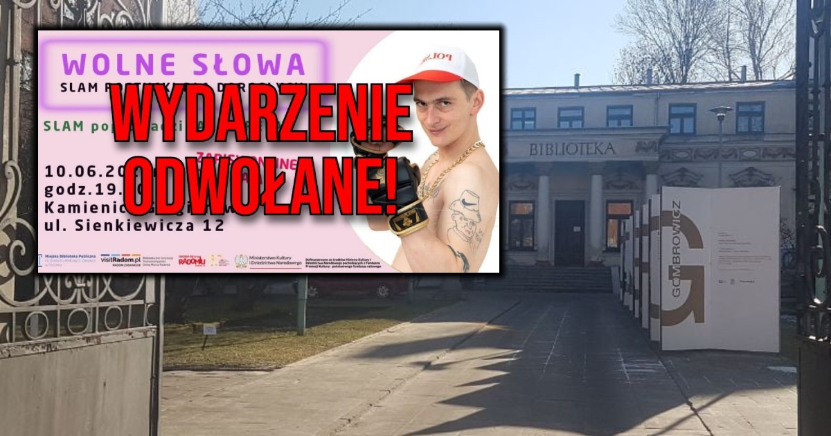 W Radomiu wybuchła dyskusja wokół organizacji i późniejszego odwołania slamu poetyckiego „Wolne słowa” w Miejskiej Bibliotece Publicznej. Kontrowersje dotyczyły udziału Jasia Kapeli jako prowadzącego wydarzenie. Sprawa trafiła również do rady miejskiej w formie interpelacji, na którą urząd udzielił szczegółowej odpowiedzi.