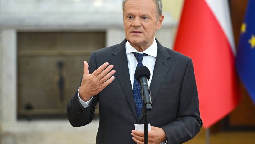 Fot. PAP/Radek Pietruszka Warszawa, 17.06.2026. Premier Donald Tusk na konferencji prasowej w KPRM w Warszawie, 17 bm. dotyczącej spraw bieżących. (ad) PAP/Radek Pietruszka