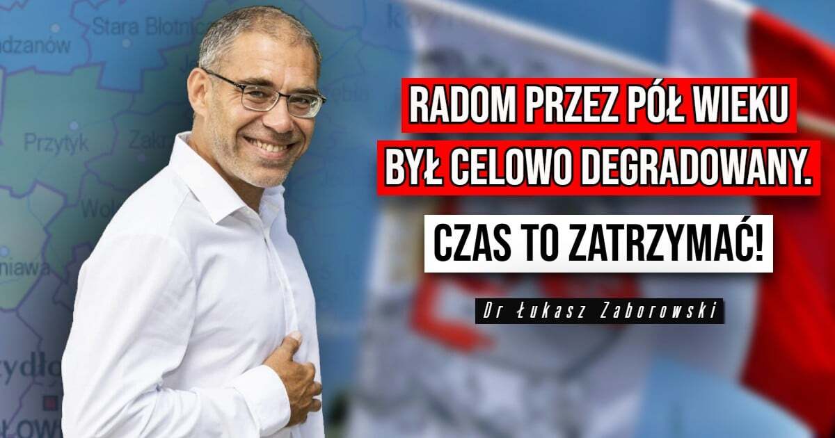 – Konsekwentnie budujmy swoją lokalną tożsamość oraz autentyczną dumę z tego, że jesteśmy Radomianami. Nie jesteśmy Mazowszanami – jesteśmy Radomianami. Dbajmy o tę świadomość i wspólnie budujmy głębokie przekonanie, że te zmiany są nie tylko głęboko potrzebne, ale również całkowicie możliwe do zrealizowania – mówił dr Łukasz Zaborowski w rozmowie z Oskarem Klichem. W trakcie rozmowy ekspert Instytutu Sobieskiego, geograf, planista i wiceprezes Radomskiego Towarzystwa Naukowego poruszył m.in. kwestie tożsamości regionalnej Ziemi Radomskiej, skutków reformy administracyjnej z 1999 roku oraz swojej propozycji podziału województwa mazowieckiego na trzy nowe jednostki.